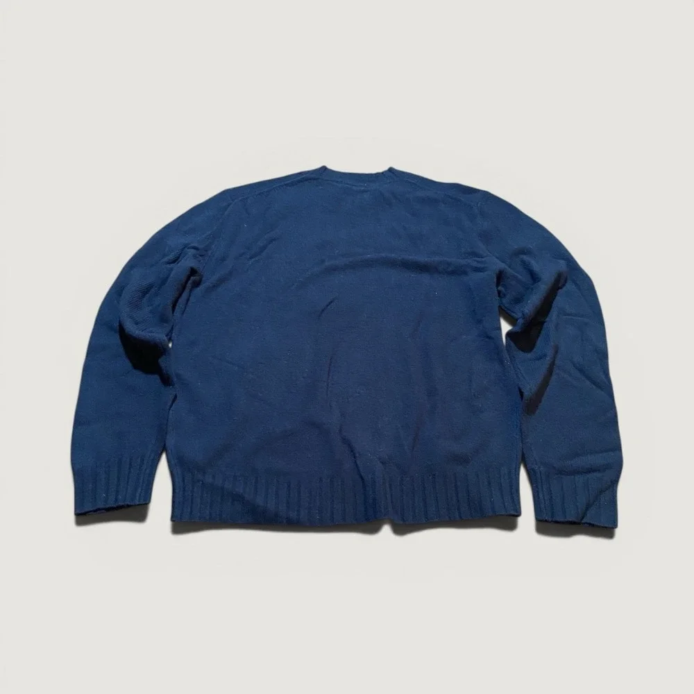 NWT Madewell Crewneck Sweater in Heritage Merino Wool Navy Blue Men's Small